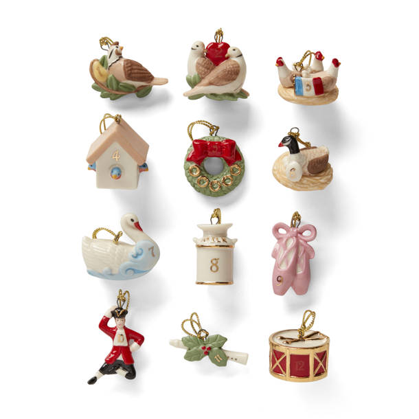 12 Piece Christmas Memories Hanging Figurine Ornament Set & Reviews